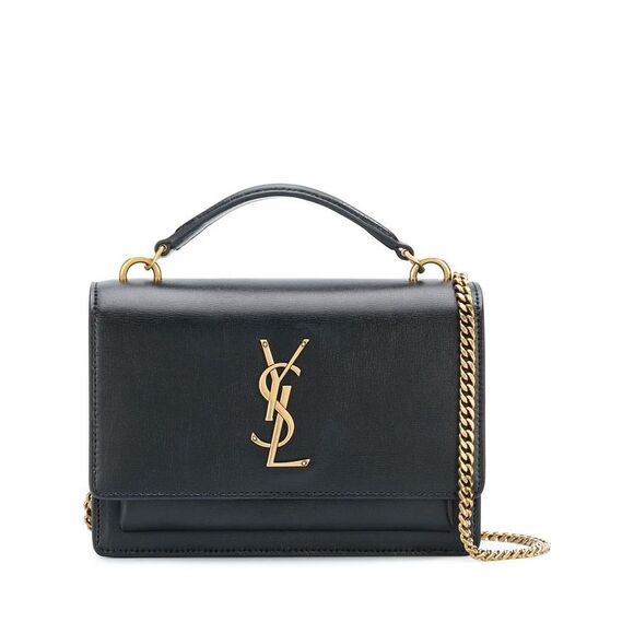 Saint Laurent Women Shoulder Bag With Brass Metal  Logo Clusure - Picture 1 of 5